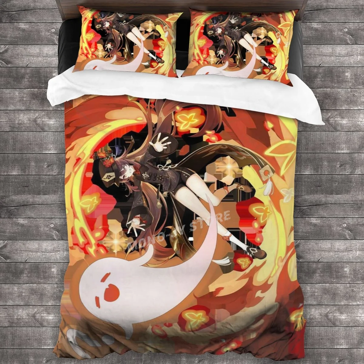 

Hu Tao' Ghost - Genshin Impact Bedding Set Duvet Cover Pillowcases Comforter Bedding Sets Bedclothes