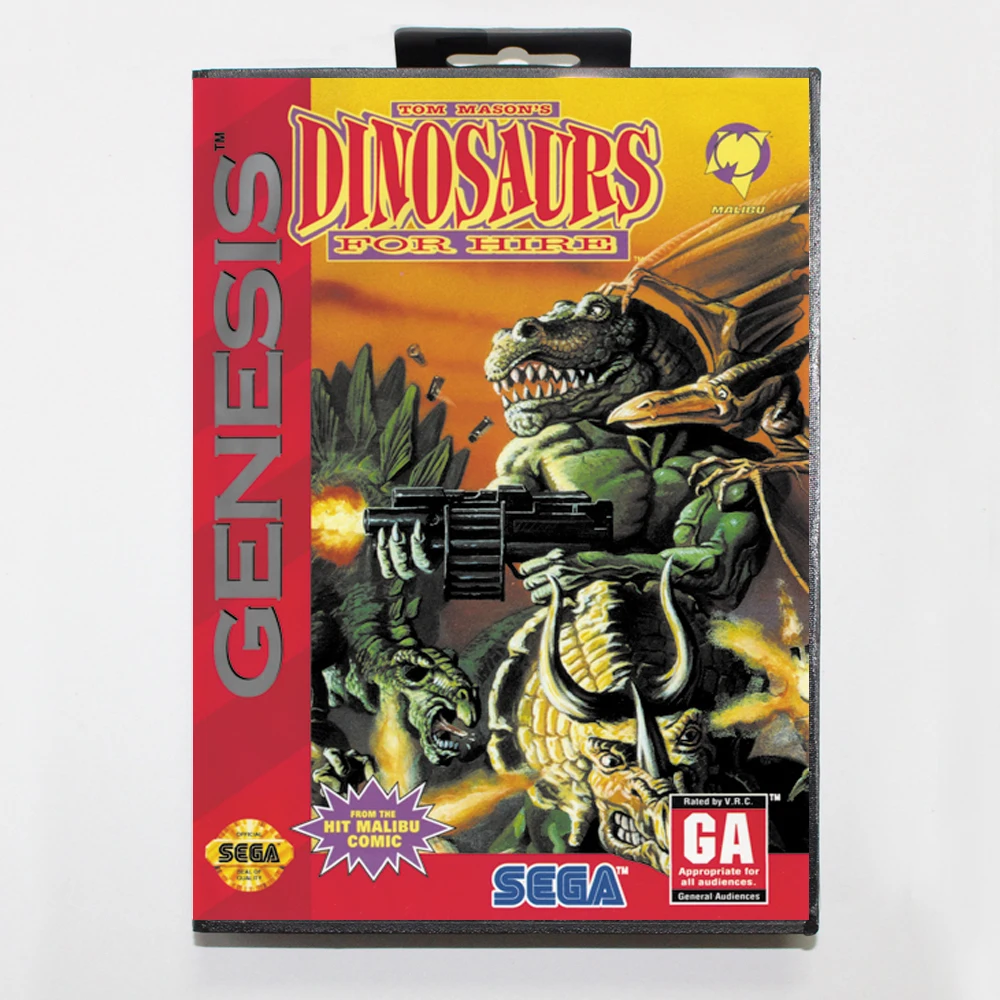 

Dinosaurs for Hire Boxed Version 16bit MD Game Card For Sega MegaDrive Sega Genesis System
