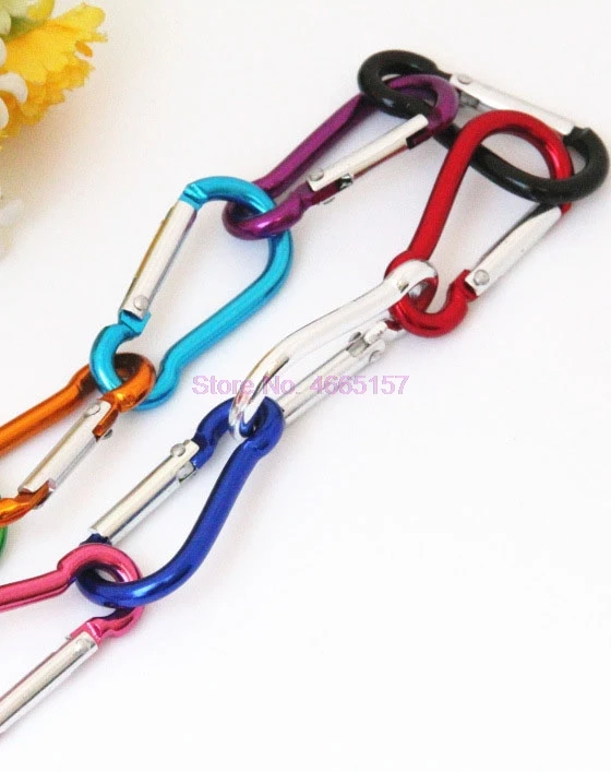 От DHL или FEDEX 2000 шт. Алюминий сплав Карабин пружинная защёлка клип брелок с