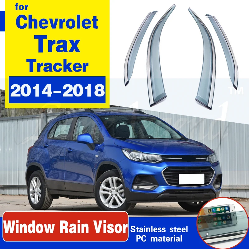 

For Chevrolet Trax Tracker 2014-2018 Car Window Sun Rain Shade Visors Shield Shelter Protector Cover Trim Frame Car Accessories