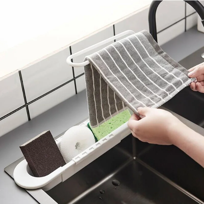 Sink Organizer Dish Drainer Kitchen For Soap Towel Rack Home Supplies Accessories Adjustable Shelf Storage | Дом и сад