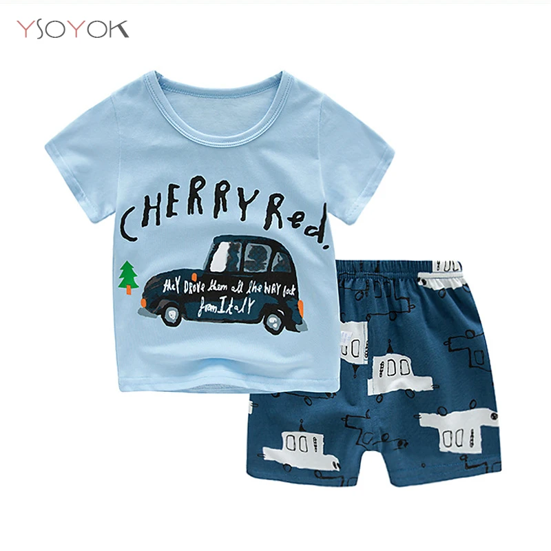 Летний детский пижамный комплект для девочек пижама с мультяшным единорогом