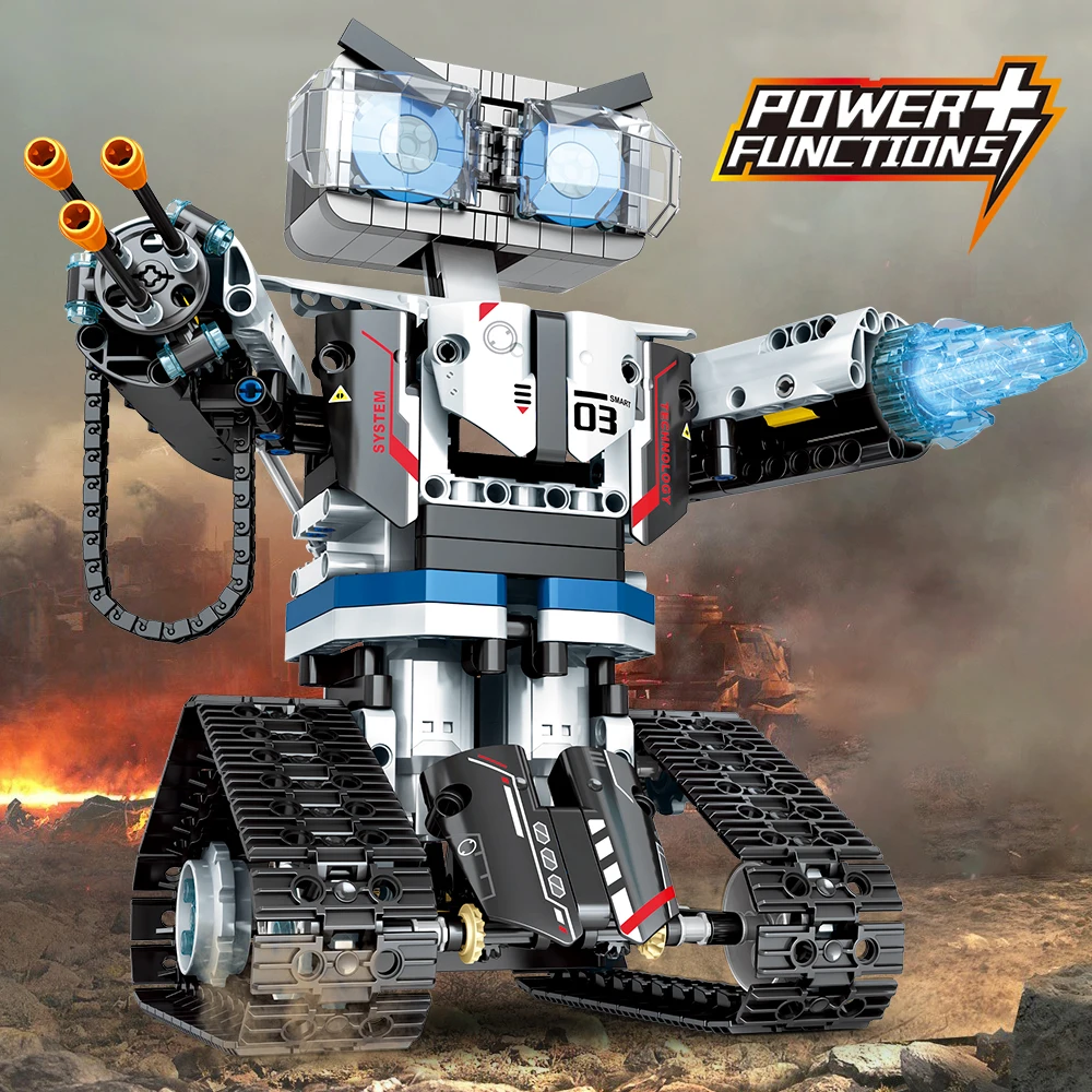 Городская серия оружие Блоки 611 шт. блоки для самостоятельной сборки RC Робот