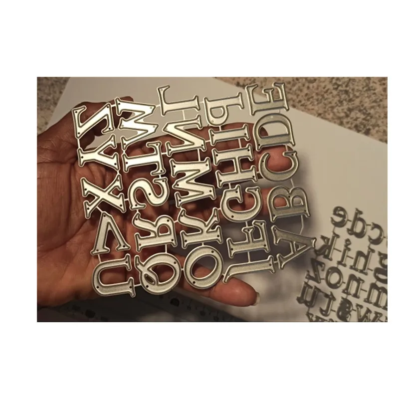 Штампы с английскими буквами скрапбукинг Новое поступление металлические