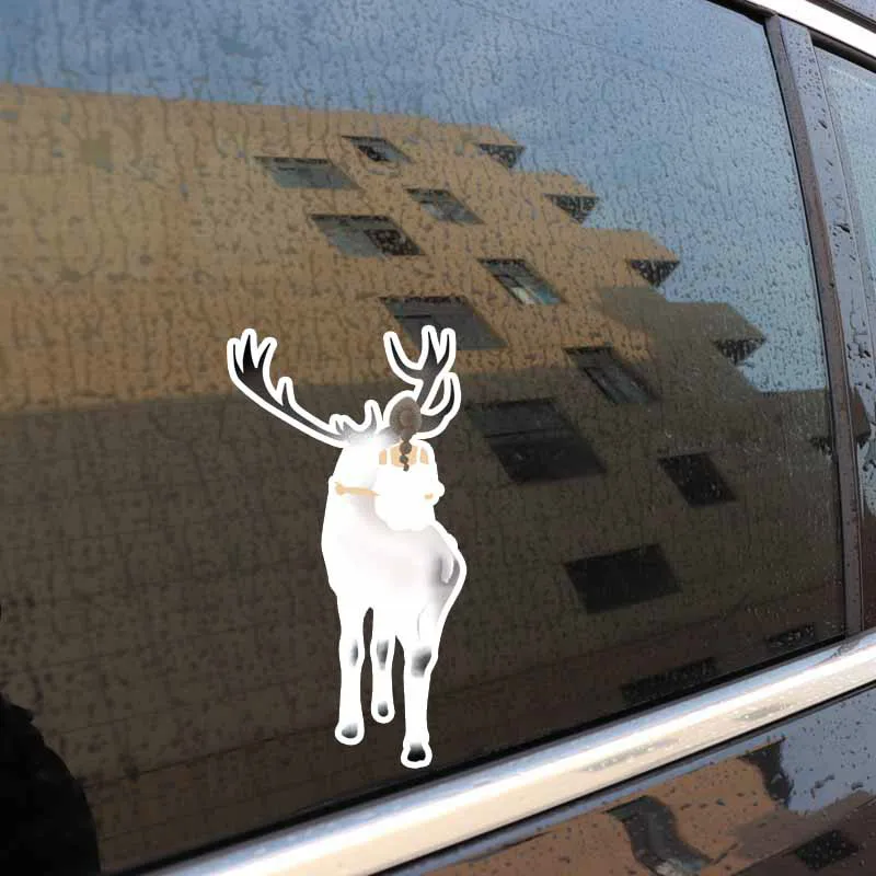 Ebdeckle персональный мультфильм белый овчарка для Авто/бампер/окно/наклейка на