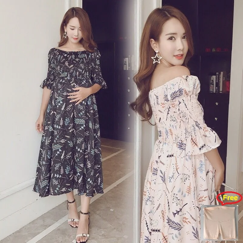 Весна-лето 2021 цветочные сексуальные платья для беременных женщин одежда с