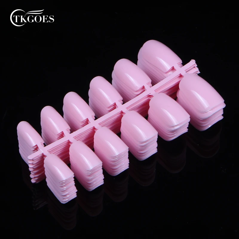 120 штук в упаковке светильник розовый квадратный полное покрытие накладные ногти