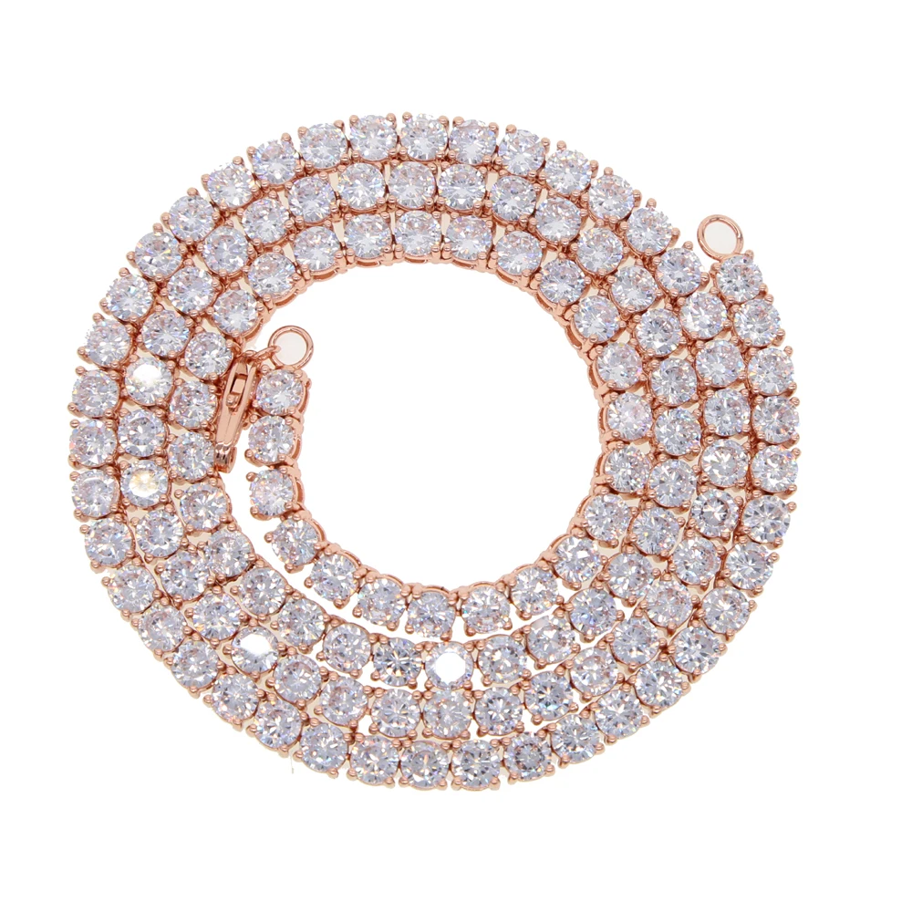 МУЖСКАЯ ТЕННИСНАЯ цепь в стиле хип-хоп теннисная золотого и серебряного цвета 1