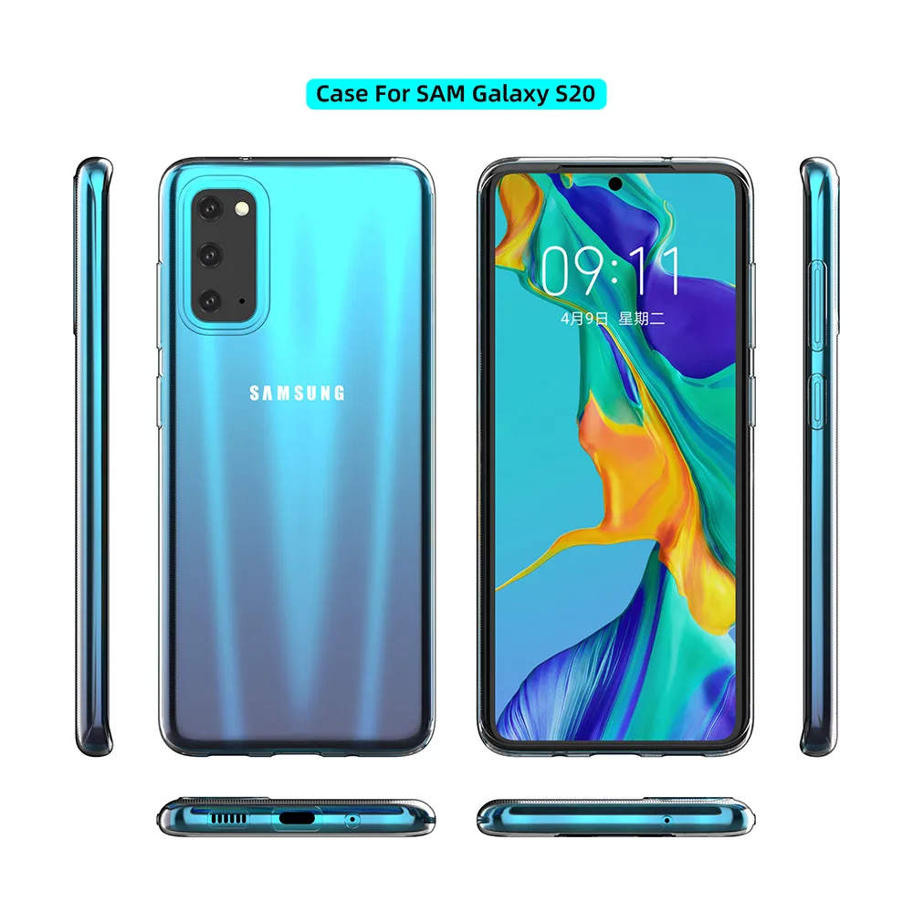 

PUNQZY Transparent Ultra-thin Soft TPU Phone Case For Samsung Galaxy A50 A70 S20 S10 S11 S9 S8 PLUS A30 S7 New Simple Style Case
