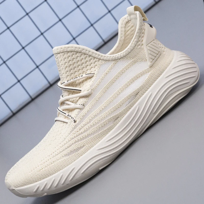 

Men Running Shoes Breathable Outdoor off white Sports Shoes Comfortable Fashion Sneakers Casual Shoes Size 39-46