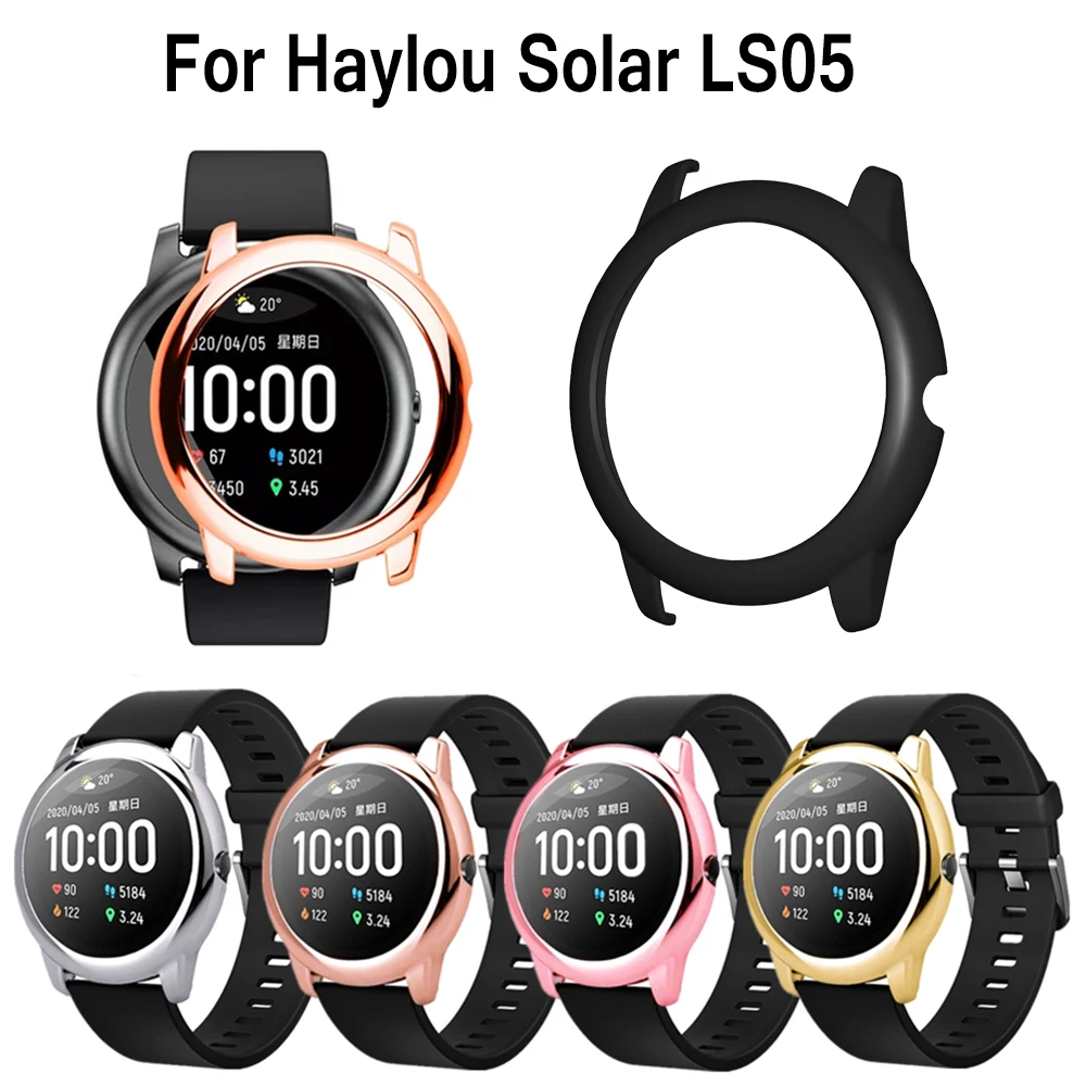 

Hard PC Plating Case For Haylou LS05 smartwatch Cover Protector Frame For Xiaomi Haylou Solar LS05 Protective Shell Bumper Cases