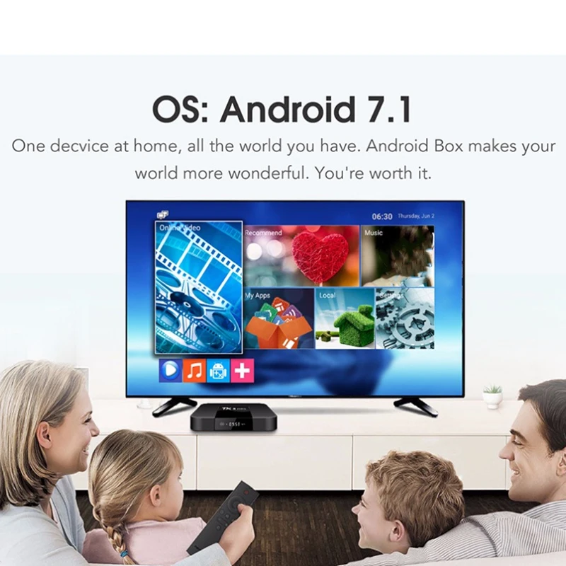 

TX3 Mini Top Box Android 9.0 TV Box Smart TV H2.65 IPTV 4K Set Smart Media Player Amlogic S905W 1G+8G Top TV Box