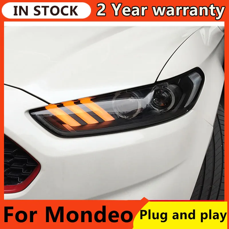 

Car Styling for Ford Fusion Headlight 2013-2017 Mondeo DRL Mustang Design Hid Dynamic Signal Bi Xenon LED Beam Accessories