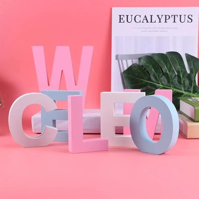 Деревянные приветственные буквы украшение английское слово настенный Декор для