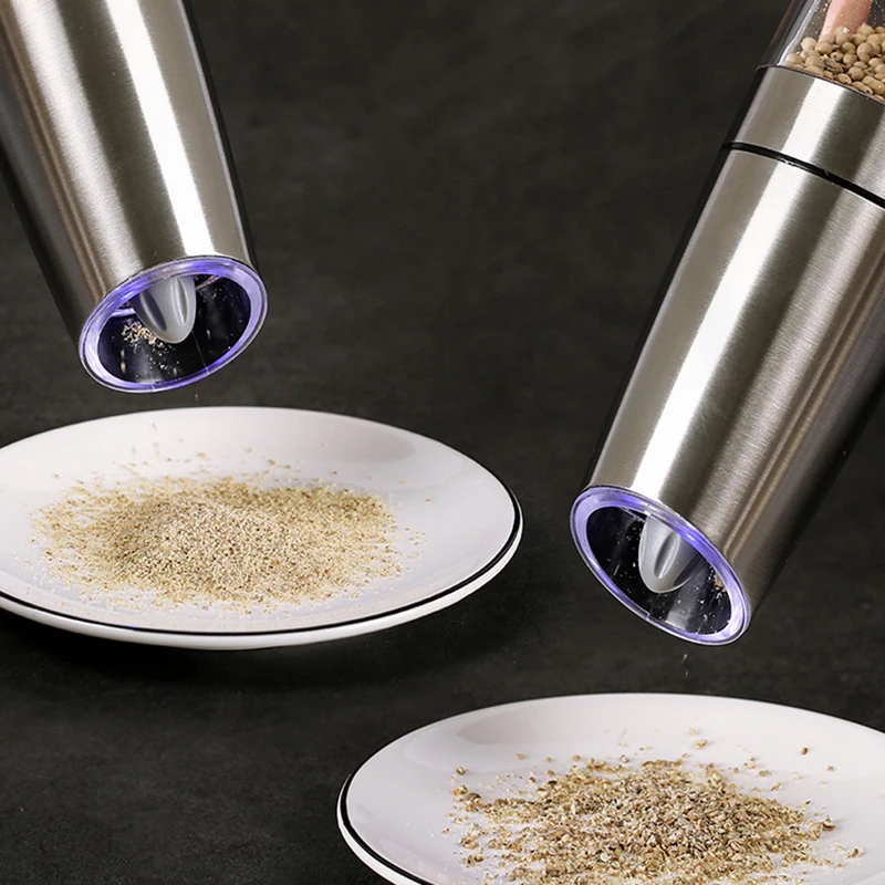 Электрическая автоматическая гравитационная мельница для перца и соли со
