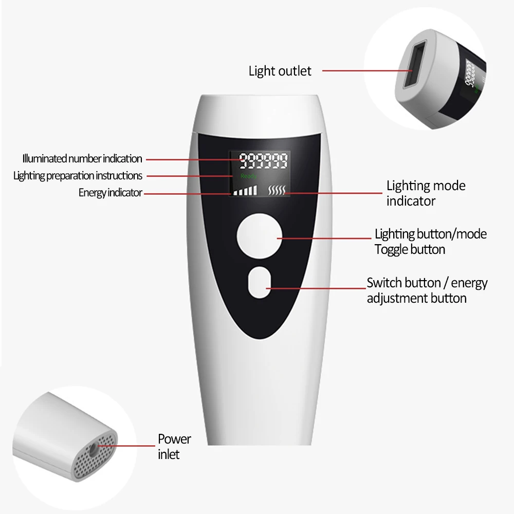 

IPL Hair Removal Laser Epilator for women depiladora facial Permanent Body Arm Leg Bikini Trimmer Electric depilador Machine