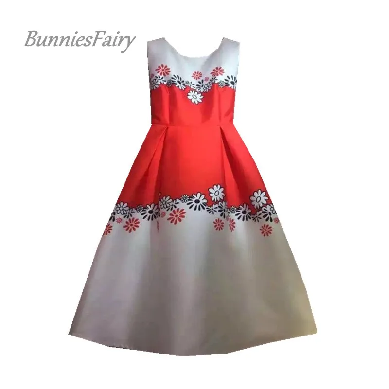 BunniesFairy Весна Осень Хепберн Винтаж Ретро Пастельные цветы цветочный принт Высокая талия платье-майка без рукавов Vestidos - Цвет: 02