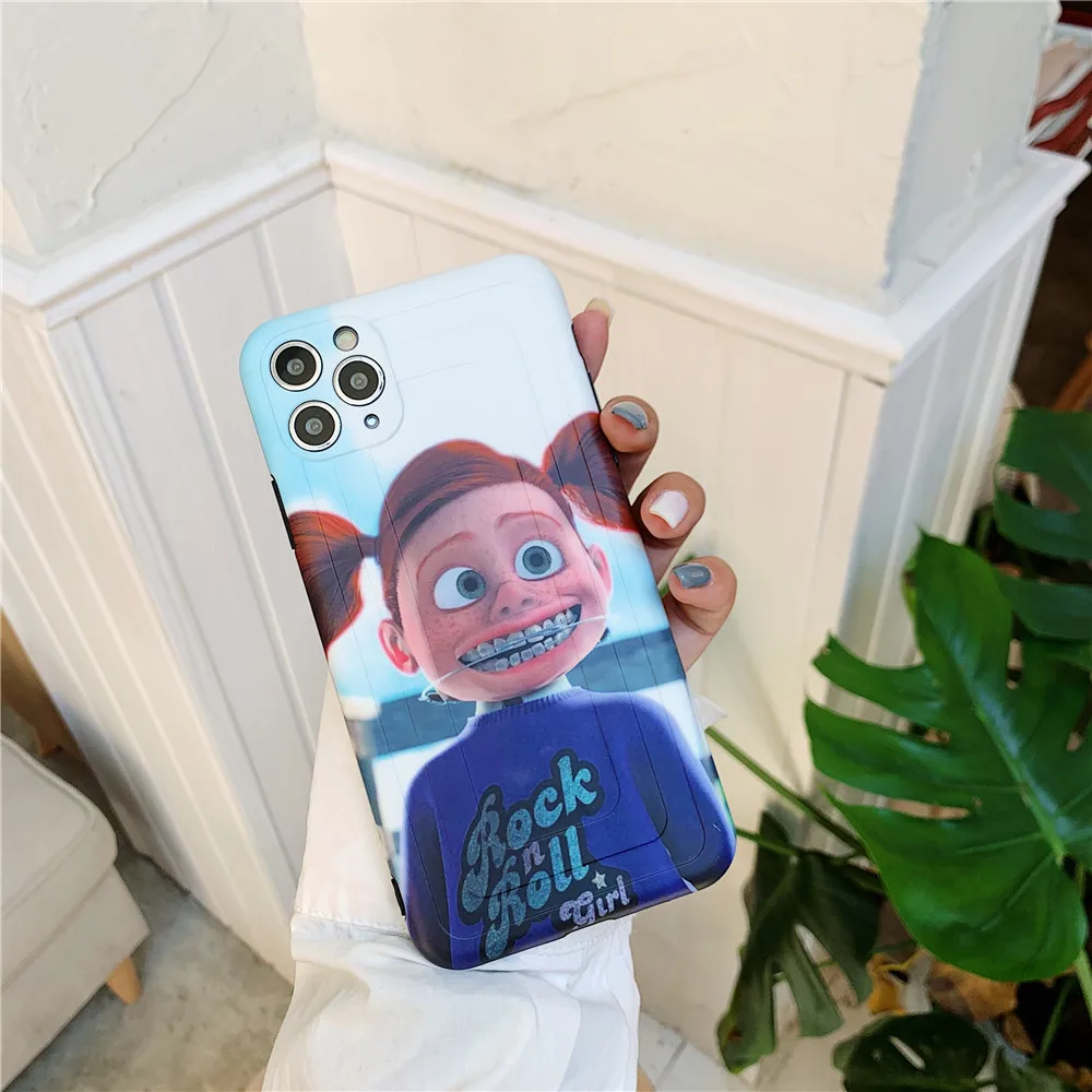 Забавный мультяшный подтяжки для девочек чехол iphone 7 8 Plus SE2 11 Pro X XS Max XR мягкий IMD