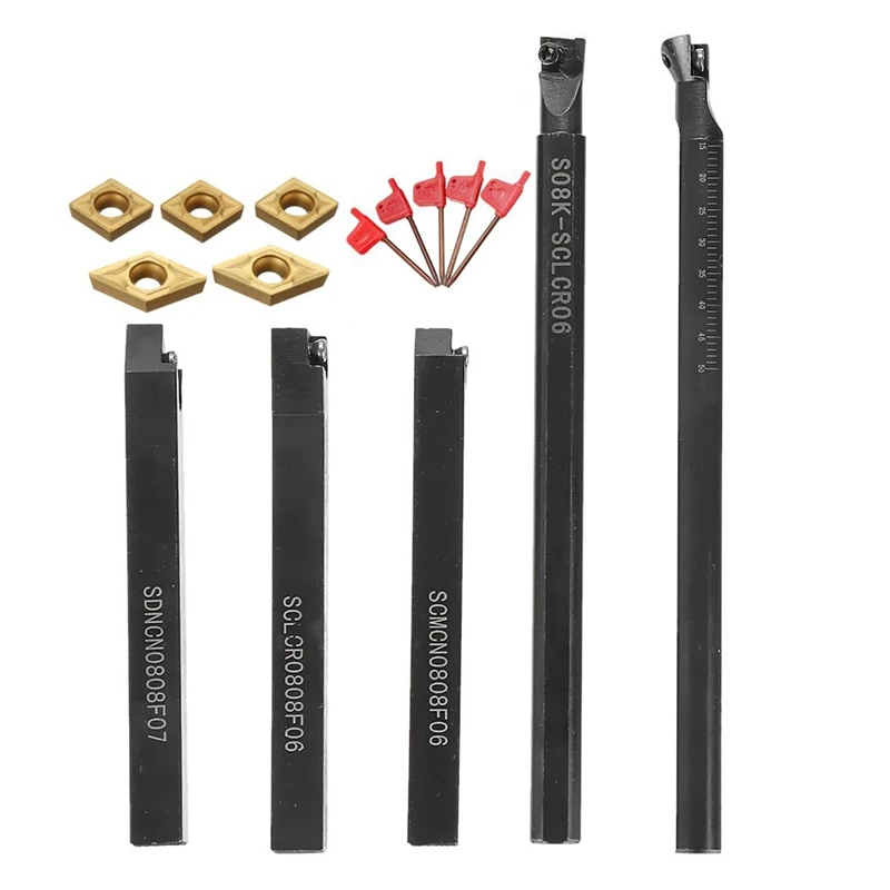 

8mm Shank Indexable Lathe Turning Tool Holder with CCMT060204 DCMT070204 Carbide Inserts for CNC Machine CNIM Hot