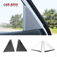 for hyundai tucson 2016 2020 accessories abs mattecarbon fiber car inner triangle of rear door window cover trim car styling