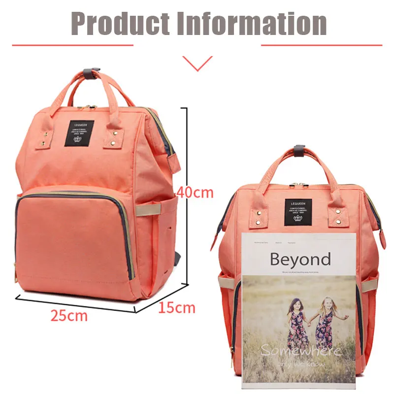 

Lequeen Diaper Bag Baby Bag Stripe Diaper Backpack Bags Nappy Bag Organizer Waterproof Maternity Bag Drop Shipping