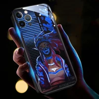 luminous glass led call light flash up phone cases for oneplus 9 pro 9 9r 9rt 8 7 7t pro 6 6t nord n10 5g smart control covers