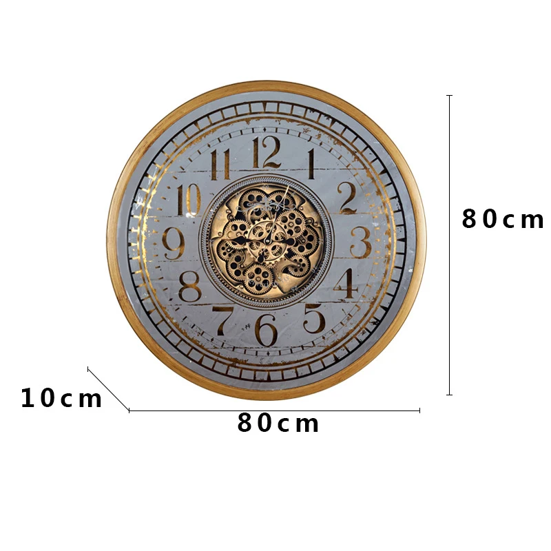 Large Wall Clock Modern Design Metal Watches Home Decor Turning Gears Clocks Living Room Decoration Reloj De Pared Gift | Дом и сад