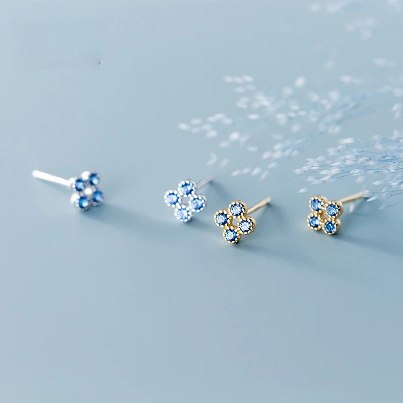 

Простой CZ синий кристалл серьги гвоздики модные женские туфли серебристый цвет ААА Циркон светильник Роскошные серьги с подвесками вокруг ...