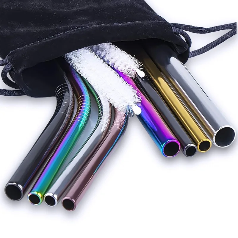 Многоразовые металлические трубочки для питья 4/8 шт. нержавеющая сталь 304 прочная