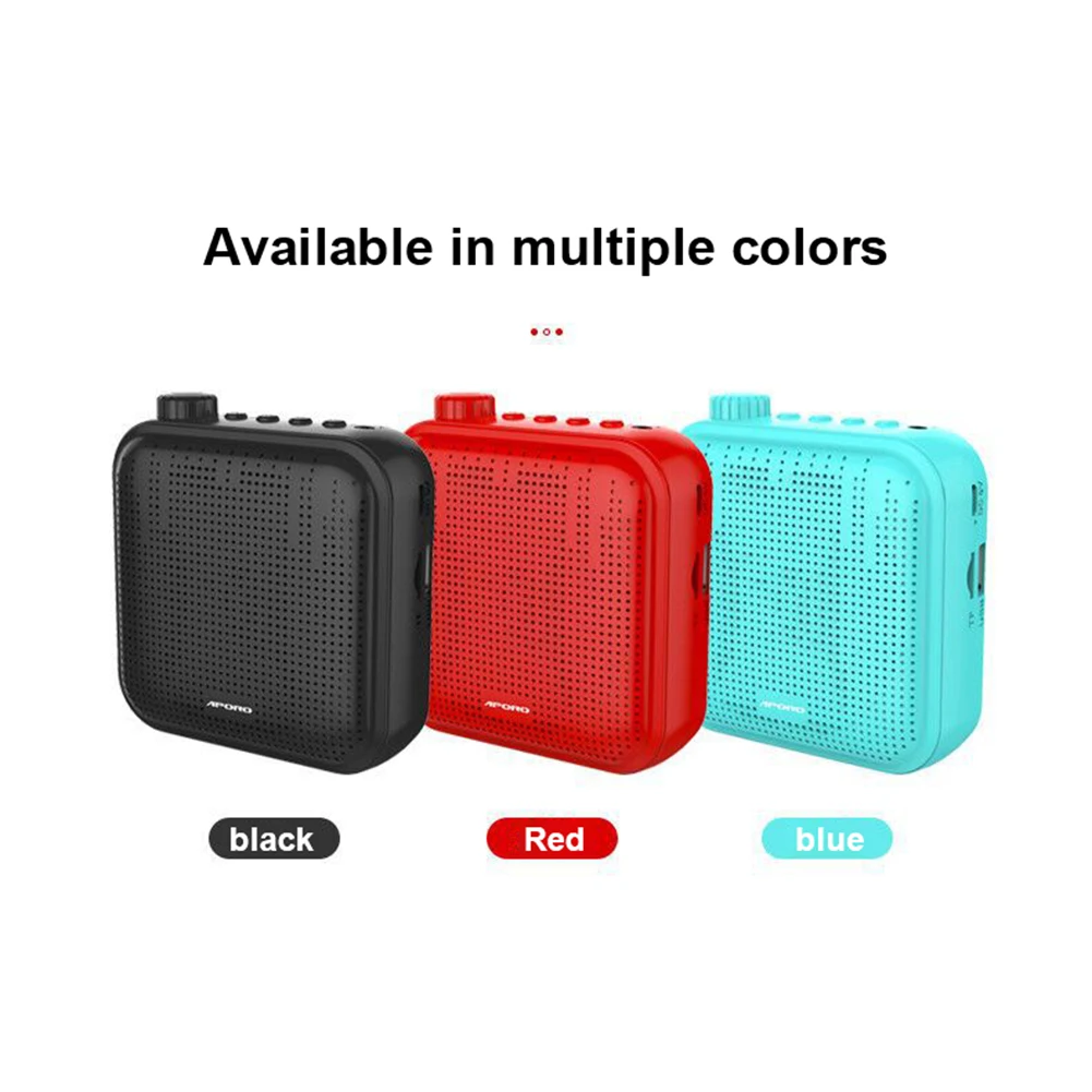 

APORO T15 Voice Amplifier Portable Audio Speaker With Microphone Rechargeable Multifunctional Portable Loudspeaker For Teachers