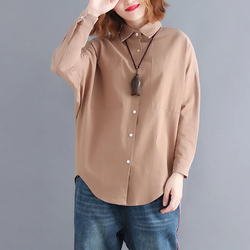 COIGARSAM Плюс Размер Офисная Женская рубашка с длинным рукавом Женские топы Новые