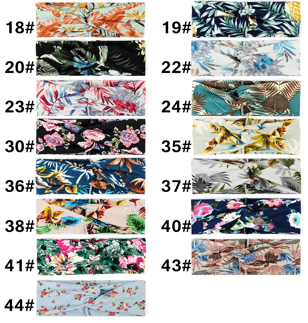 

Women's Headband Twisted Knotted Floral Headband Summer Bohemia Stretchy Hair Band for Girls Elastic Turban Spa Headbands