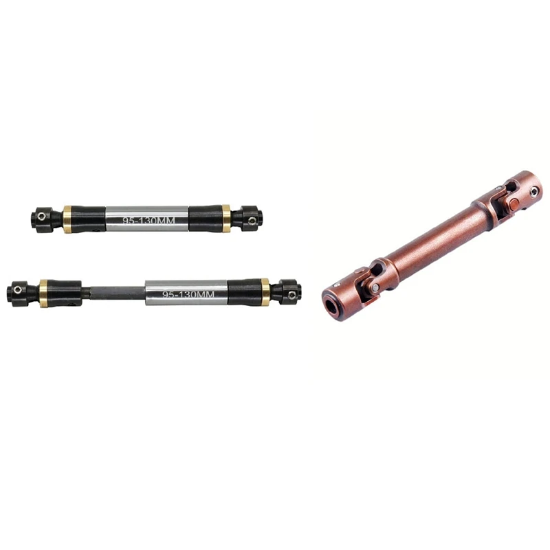 

2 Set RC Car Part: 1 Set Metal CVD Drive Shaft 95-130mm & 1 Pcs Metal Drive Shaft Of the RC Remote Control Track