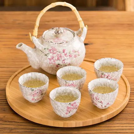 Винтажная керамическая чайная чашка с глазурью цветком креативные товары для