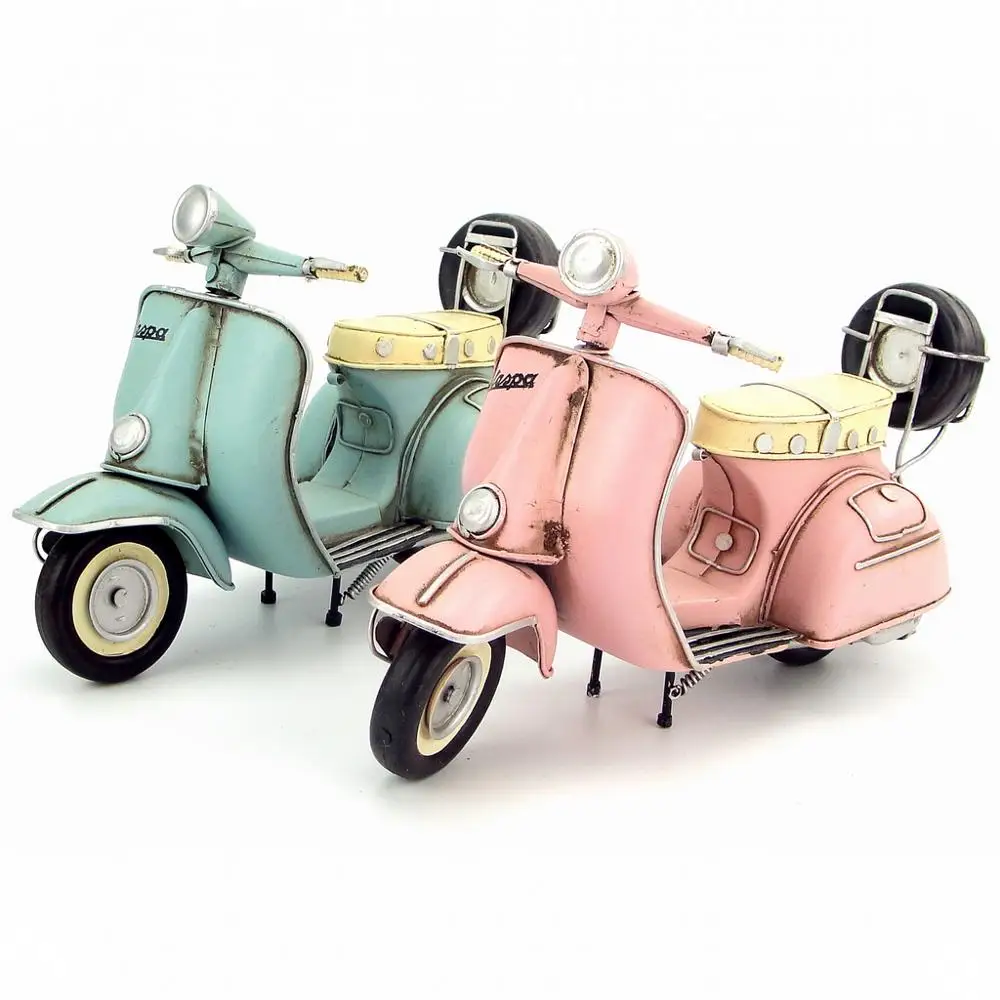 Абсолютно новая модель мотоцикла ручной работы 1965 VESPA металлический мотоцикл артефакт модель игрушки для коллекции подарок украшение
