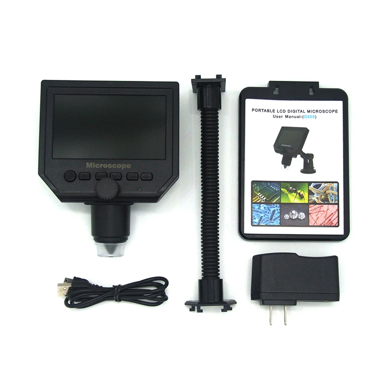 USB электронный видео микроскоп 600X цифровой 4 3 дюймов HD ЖК дисплей паяльный