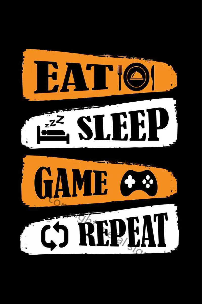

Жестяная винтажная Металлическая Вывеска «Eat Sleep Game Repeat 2» в стиле ретро, жестяные таблички, Настенный декор, неоновая вывеска для кафе, паба, ...