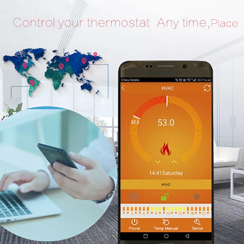 Beok Wifi Thermostat For Water Floor Heating Digital Thermoregulator 3A Touch Screen Actuator Valve Temperature Controller | Обустройство