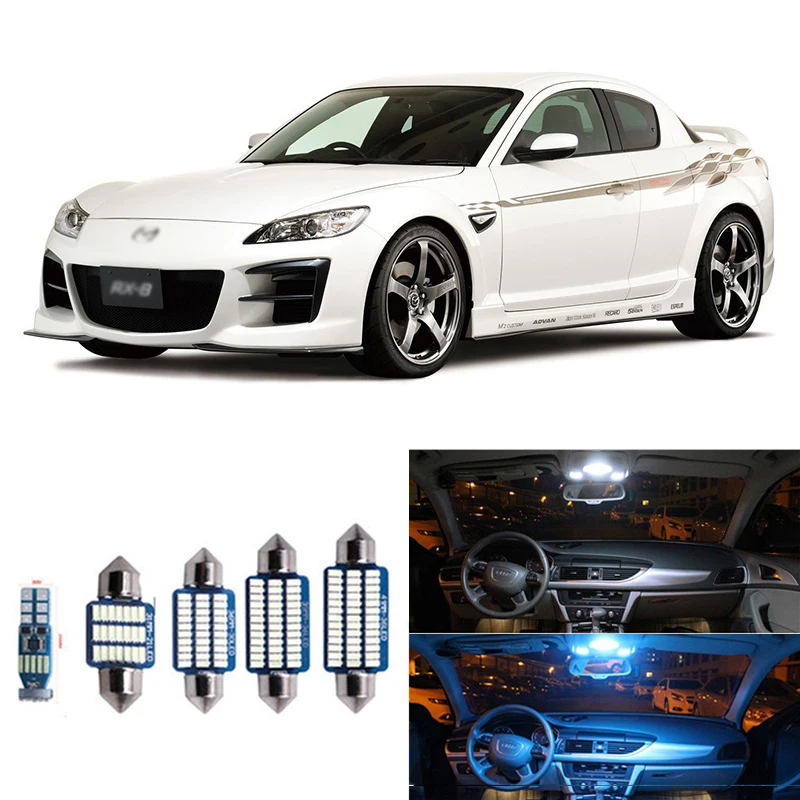 10 шт. белый голубой лед Canbus светодиодный лампы светодиодные для освещения салона