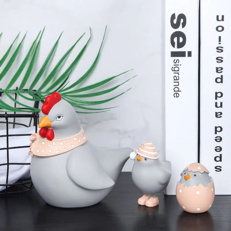 Crafts Ceramic Bird Art Decoration Bedroom Table Chicken Model Photography Mold | Дом и сад