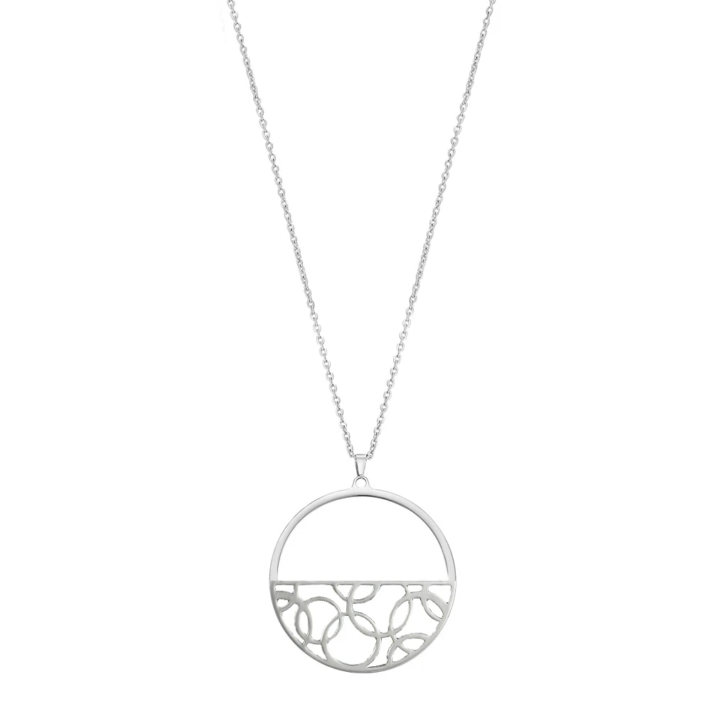 Ожерелье женское с подвеской-кольцом из нержавеющей стали | Украшения и