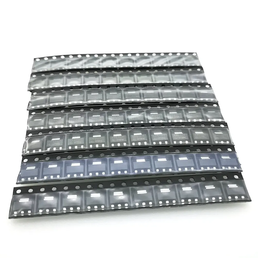 70 шт./лот = 7Kinds* 10 шт. AMS1117 1,2 V 1,5 V 1,8 V 2,5 V 3,3 V 5V ADJ 1117 AMS1117-3.3 AMS1117-5.0 AMS1117-ADJ AMS1117-1.5 AMS1117-2.5