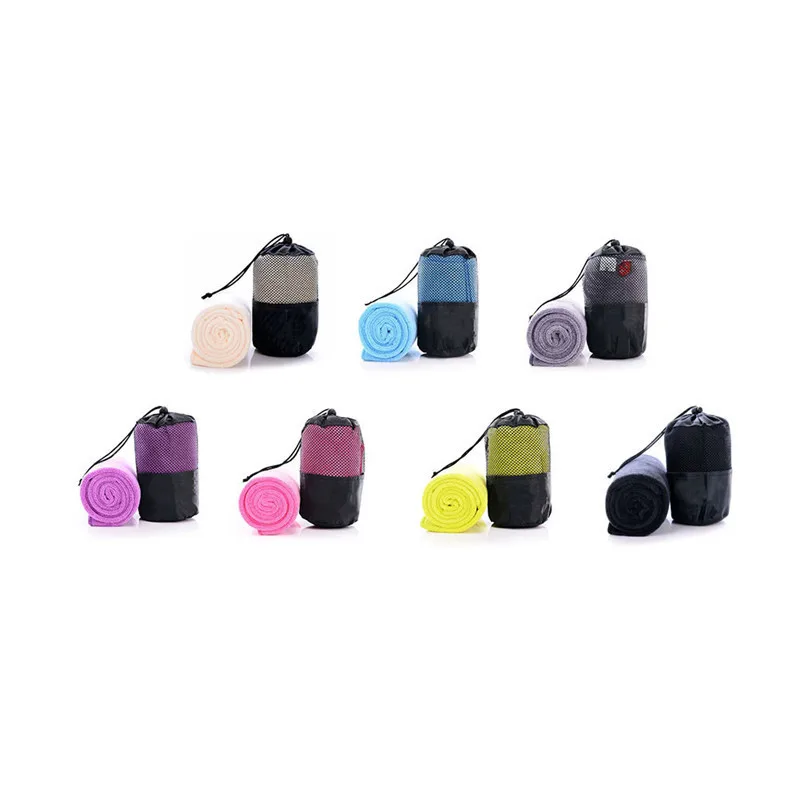 Портативное быстросохнущее полотенце популярное из микрофибры с сумкой спорт