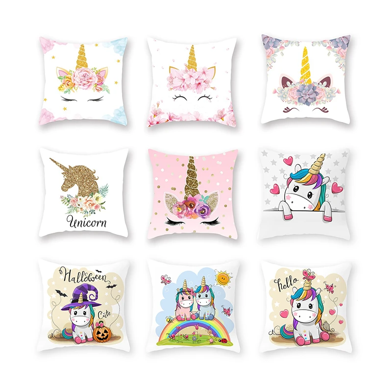 Чехол для подушки из полиэстера с рисунком единорога наволочка чехол спальни