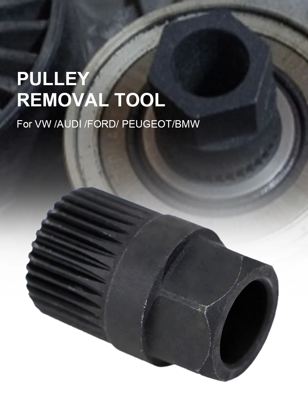 

Dewtreetali Alternator Clutch Free Wheel Pulley Removal Tool 33 Spline for VW /AUDI /FORD/ PEUGEOT/BMW Hand Disassembly Tools