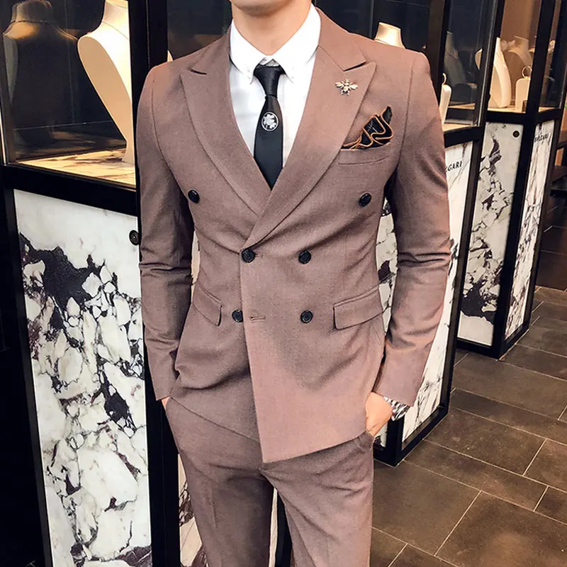 New Korean Slim Fit Suit Men Formal Romantic Weddings Modric Unique Costume Men 3 Piece Traje Para Boda Mens Clothes Ec5xft