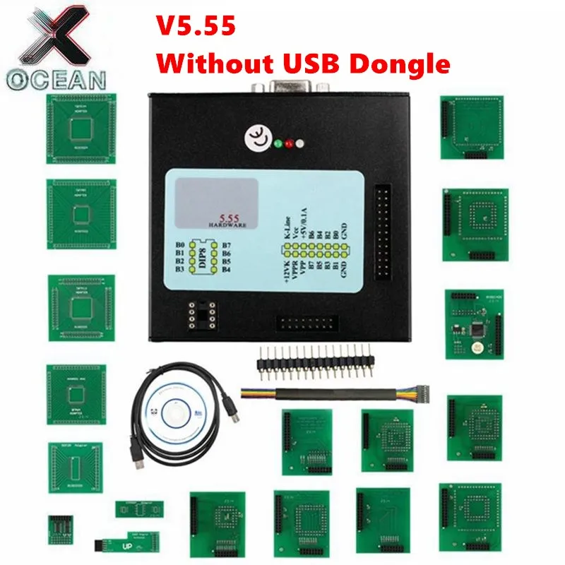 V5.55 XPROG-M Full Adapter Auto ECU Chip Tuning Programming Xprog M 5.55 Metal Box AUTH-0025 Authorized X-PROG
