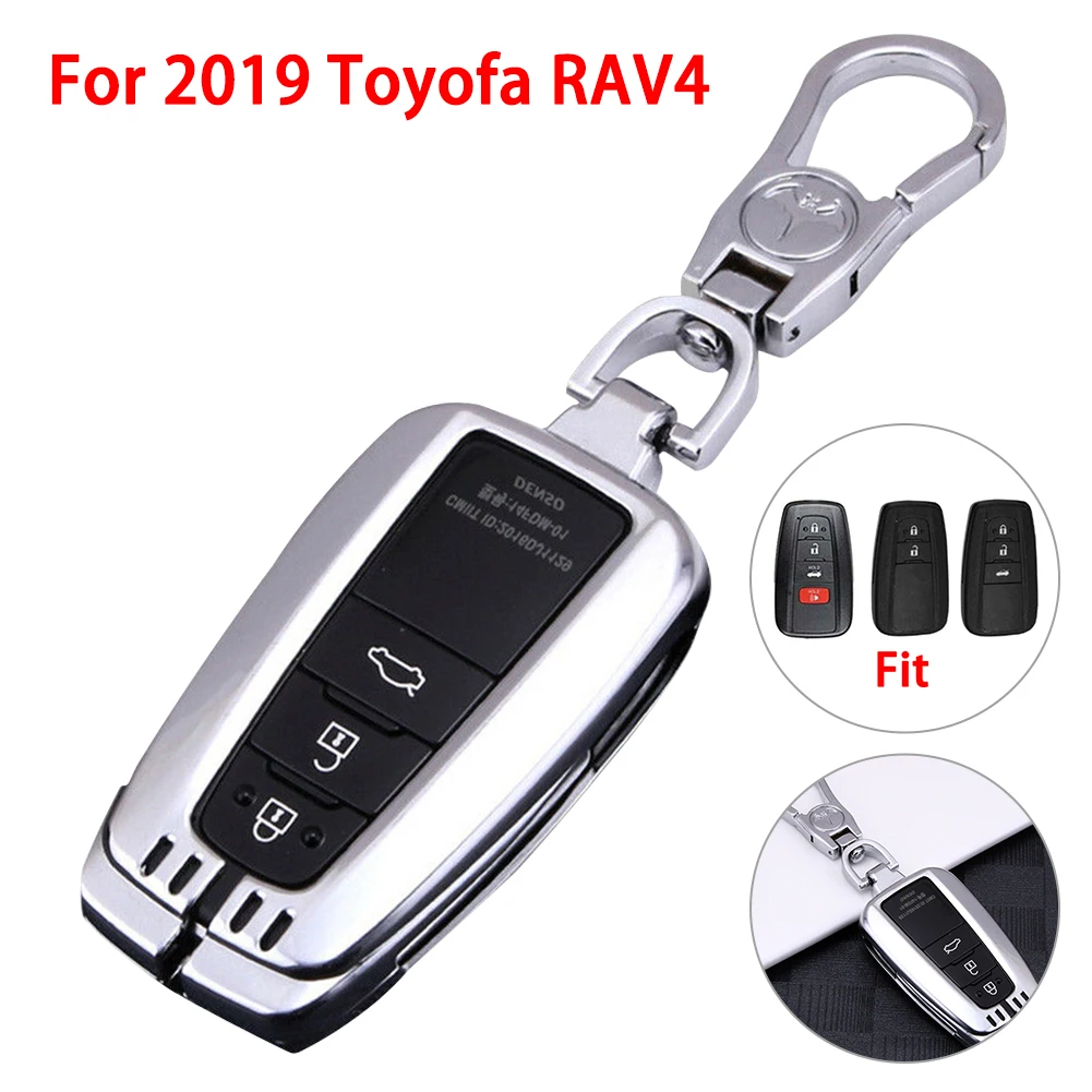 Чехол для автомобильного ключа с цепочкой Toyota RAV4 2019 дюйма из алюминиевого
