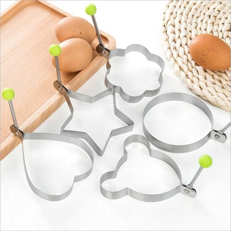 

Egg Mould Stainless Steel Omelette Mould Kitchen Household Non-Stick Fried Egg Mould Love Bento Fried Egg Kitchen Tools 2021