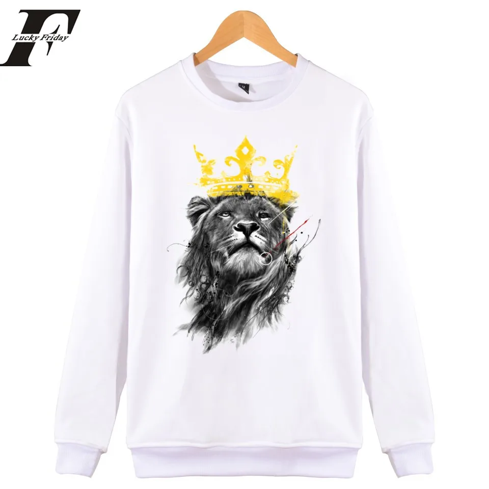 Толстовка с капюшоном King of lion для мужчин и женщин свободные кофты удобные